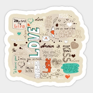 Seamless Love Sticker